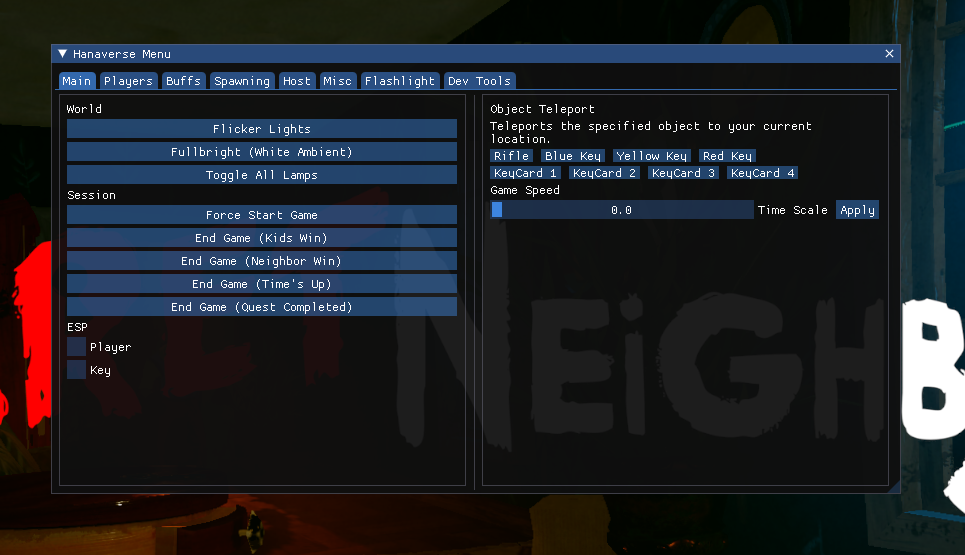 HanaBasicSN Host Tab